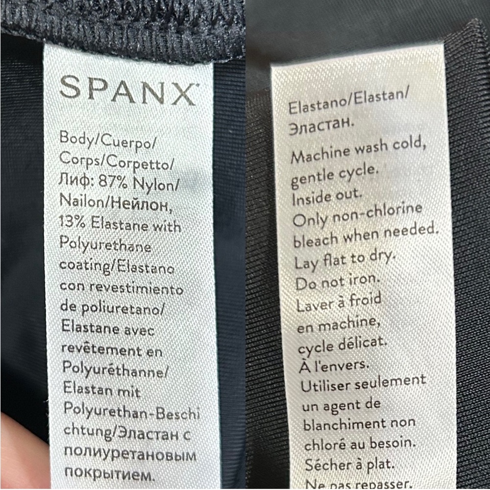 SPANX Black Faux Leather Leggings Sz Medium NEW - Picture 7 of 13